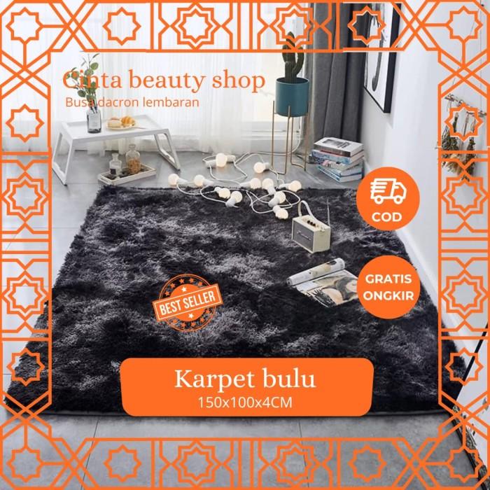 Gambar karpet bulu rasfur/matras bulu rasfur 150x100x4cm - hijau botol dari Mutiara Meubel undefined Tokopedia