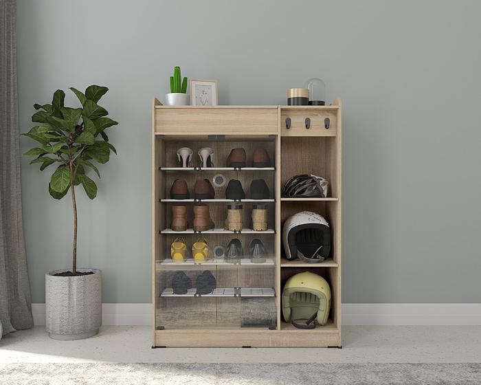 Gambar SPIN Rak Sepatu LS 90 Rainbow - Oak - RainbowOak dari Anya-Living undefined Tokopedia