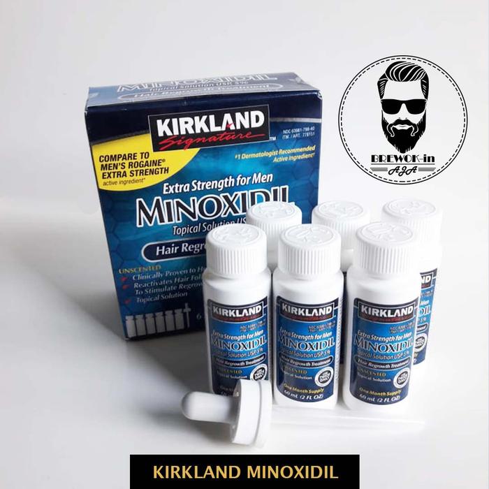 Gambar [ COD ] Paket 6 Bulan Penumbuh Rambut Brewok Minoxidil Kirkland dari depp-p undefined Tokopedia