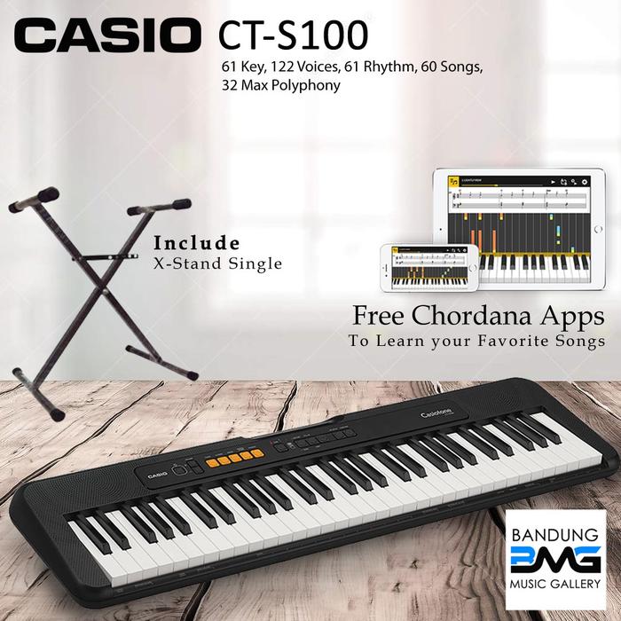 Jual Unik Casio CT S100 Keyboard with XStand CTS100 CTS 100