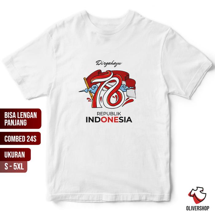 Gambar Baju Kaos DIRGAHAYU REPUBLIK INDONESIA Merdeka 78 04 dewasa anak jumbo - Putih, Uk.anak dari OliverSupply undefined Tokopedia