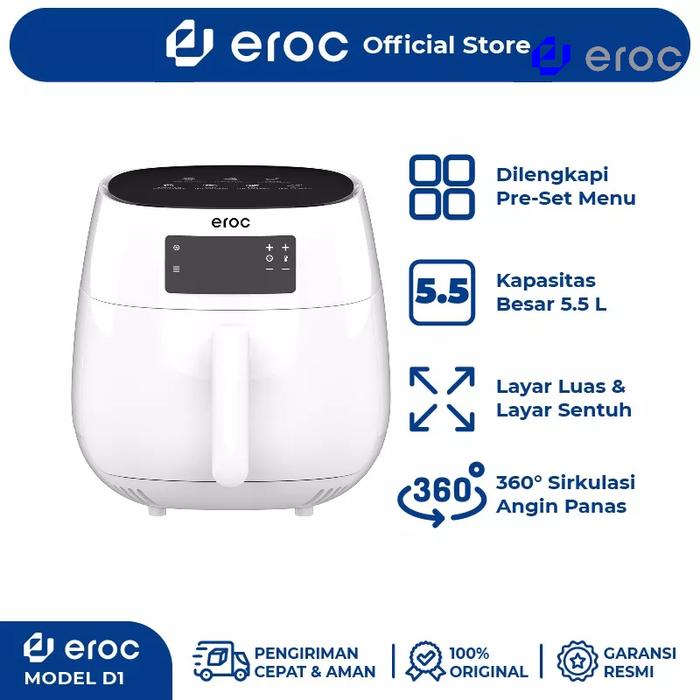 Gambar EROC Air Fryer Smart Control - Kapasitas 5.5L - Digital Preset - Murah dari jihanialfarisi undefined Tokopedia