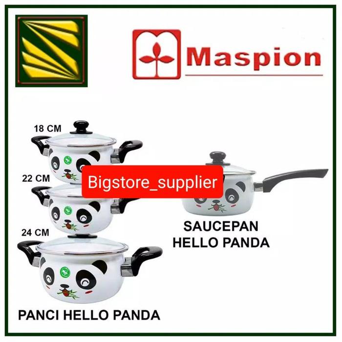 Gambar Ready Panci Emanel Hello Panda Maspion Tutup Kaca Panci Obat - P.gagang 18cm dari arsyifta undefined Tokopedia