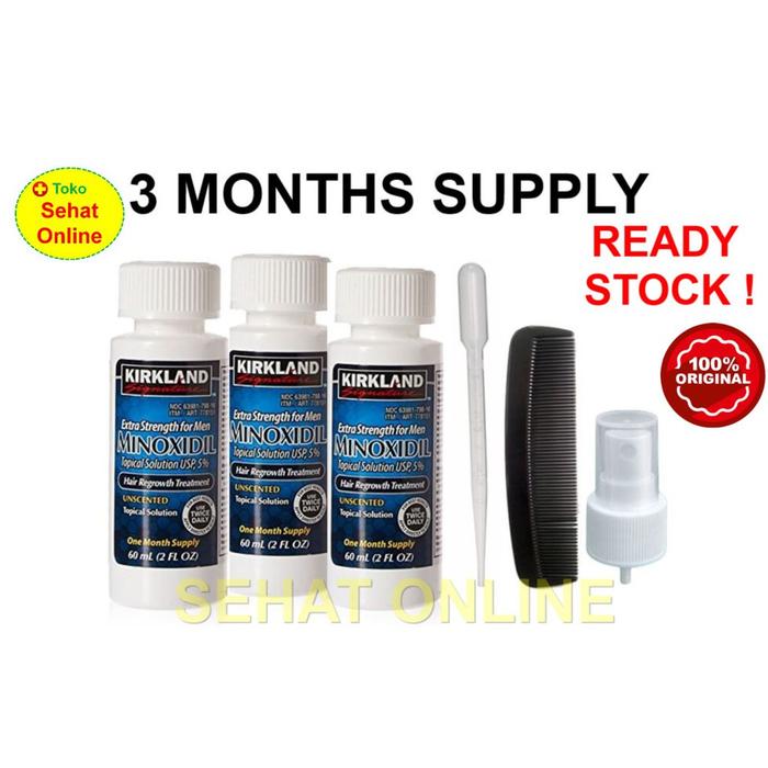 Gambar 3 botol Kirkland Minoxidil 5 Extra Strength 60 ml untuk 3 bulan dari ziattie undefined Tokopedia