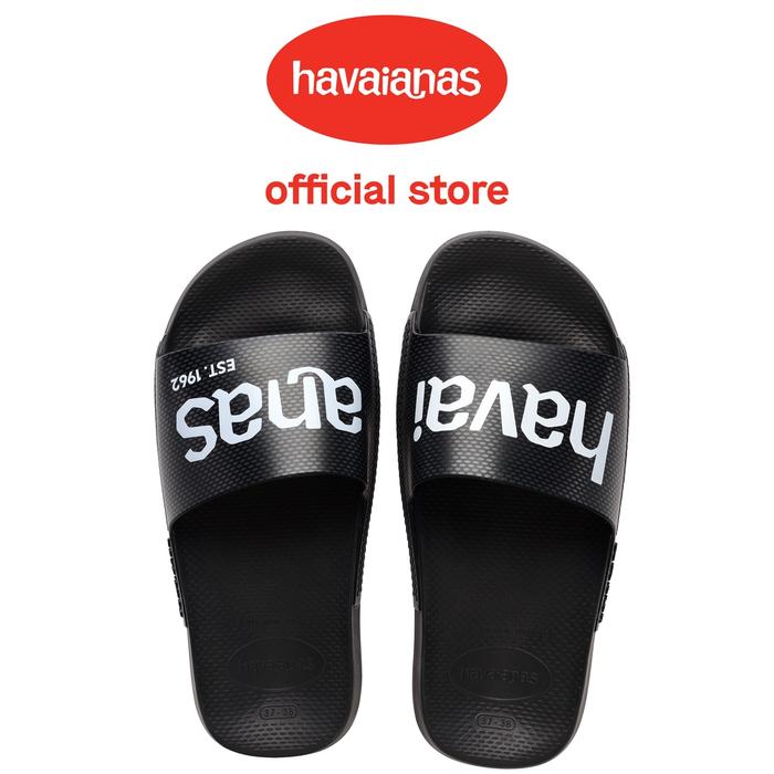 Jual Havaianas 0090 Slide Classic Logomania Black Sandal Pria
