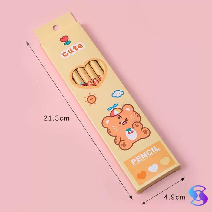 Gambar [BS] Alat Tulis Anak Sekolah Set Lucu / Set Pensil Anak / Alat Tulis - 6pcs Yellow dari Bayi Soleha undefined Tokopedia