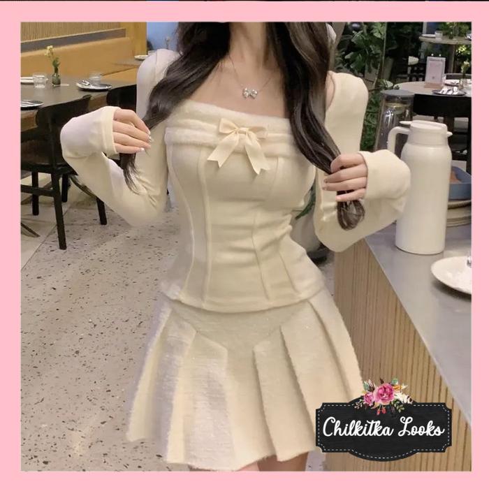 Gambar CHILKITKA LOOKS FASHION Minju Fluffy Top - - As Shown, S dari Chilkitka Looks undefined Tokopedia