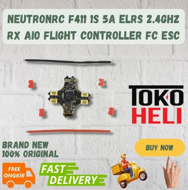 Jual NeutronRC F411 1S 5A ELRS 2.4Ghz RX AIO Flight Controller FC ESC ...