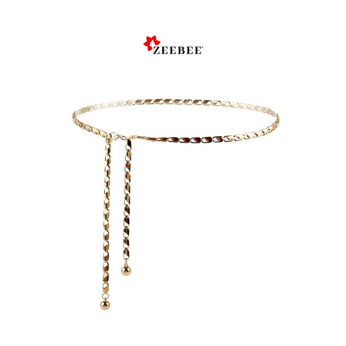 Gambar Ikat Pinggang Wanita Rantai Padi Mewah ZeeBee - Gold - Gold dari ZenBlossom undefined Tokopedia