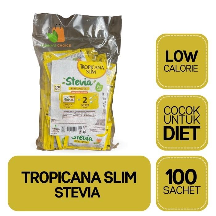 Gambar Tropicana Slim Sweetener Stevia 100 sachet - Pemanis Alami Nol Kalori dari handanururulgadun undefined Tokopedia
