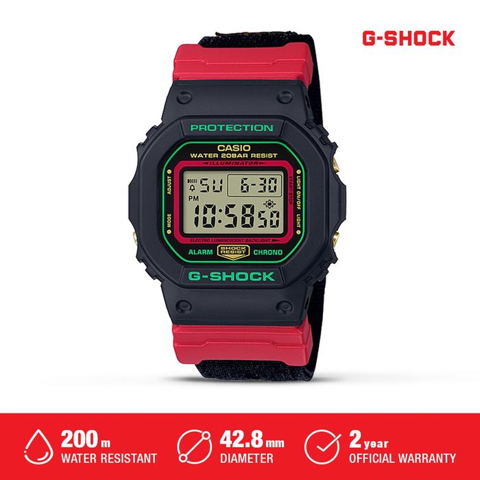 Casio G-shock Jam Tangan Pria Dw-5600thc-1dr Digital Waterproof Murah