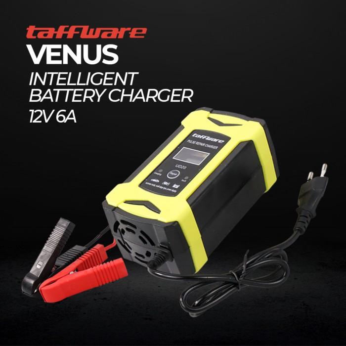 Gambar Venus Intelligent Battery Charger Aki Mobil 12V 6A - Taffware - Black/Yellow dari Toko Bahagia AR Semarang undefined Tokopedia