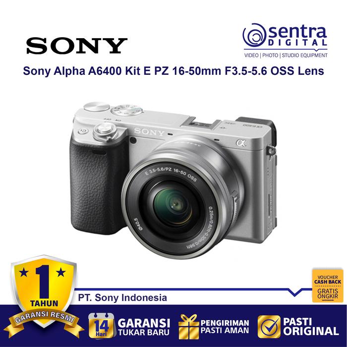 Gambar Sony Alpha A6400 Kit E PZ 16-50mm F3.5-5.6 OSS Lens - silver dari Sentra Digital undefined Tokopedia