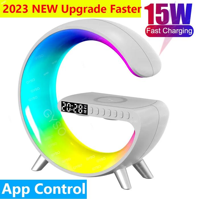 Jual 15W Fast Wireless Charger Bluetooth Speaker App Control