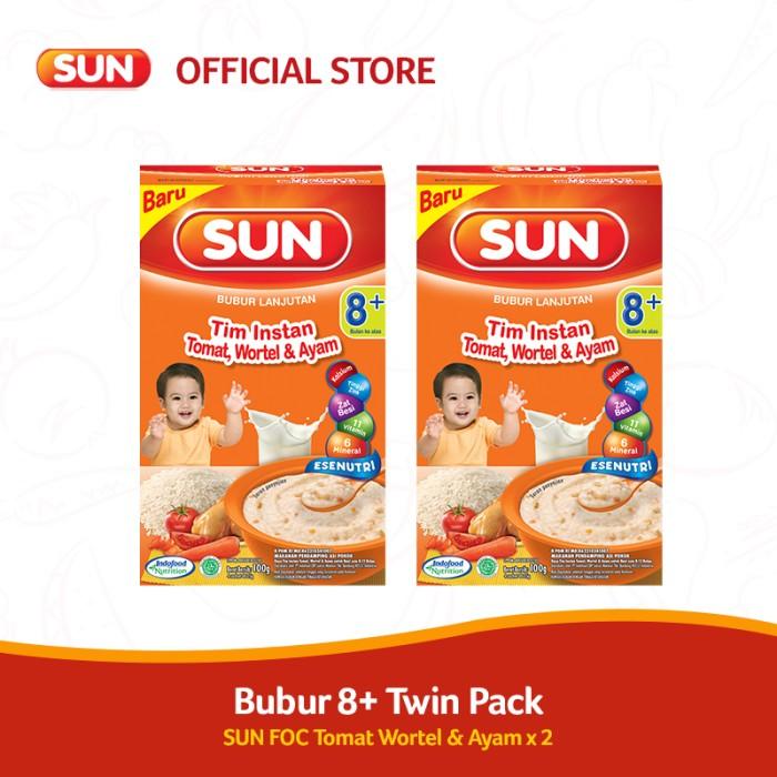 Gambar mob bubur 8+ twin pack - sun tim instant tomat wortel ayam (2 pcs) dari Moenela Baby Shop undefined Tokopedia
