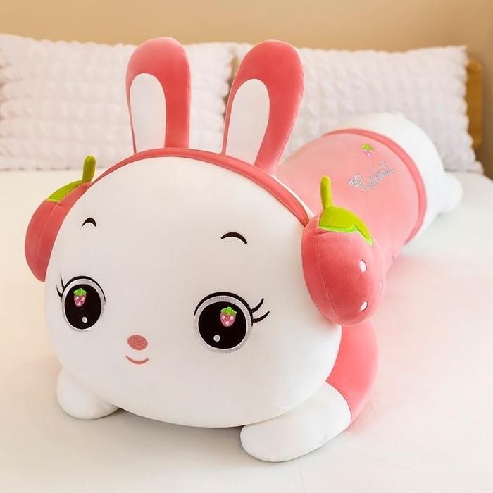 Gambar Guling Boneka Rabbit Bunny Pakai Bando Kelinci Ukuran 90cm Bahan Plush - Pnk dari Diary Boneka undefined Tokopedia