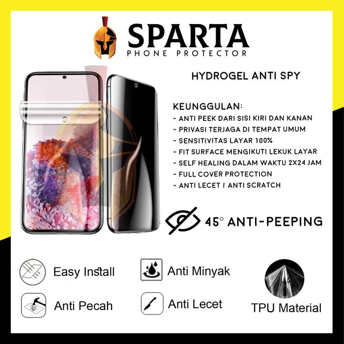 Gambar Anti Gores Hydrogel SPARTA BlackBerry Key2 -Clear / Matte / Blue / Spy - Anti Spy, Depan 1 pc dari Sparta Phone Protector undefined Tokopedia