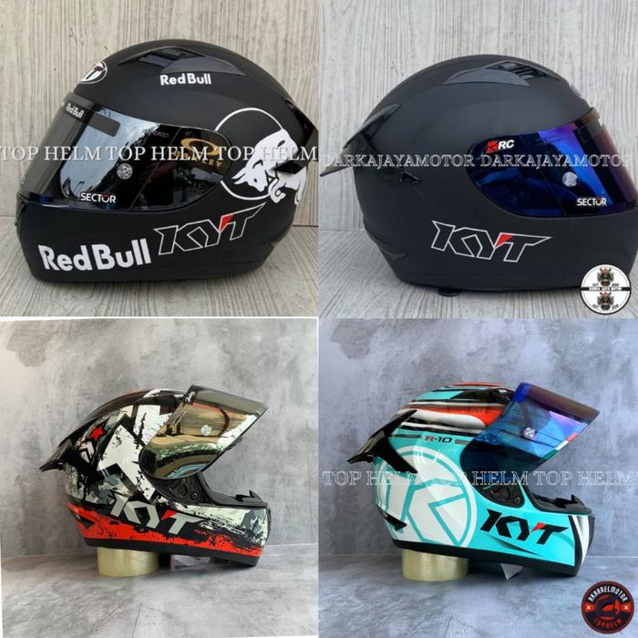 Jual HELM KYT R10 SOLID BLACK DOFF PAKET GANTENGKYT FULL FACE R10