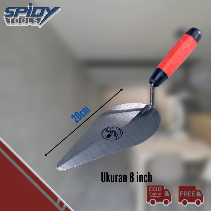 Gambar Sendok Semen Lancip Catok Gagang Plastik Plester Acian Dinding Lantai - 8inch dari MST TOOLS undefined Tokopedia