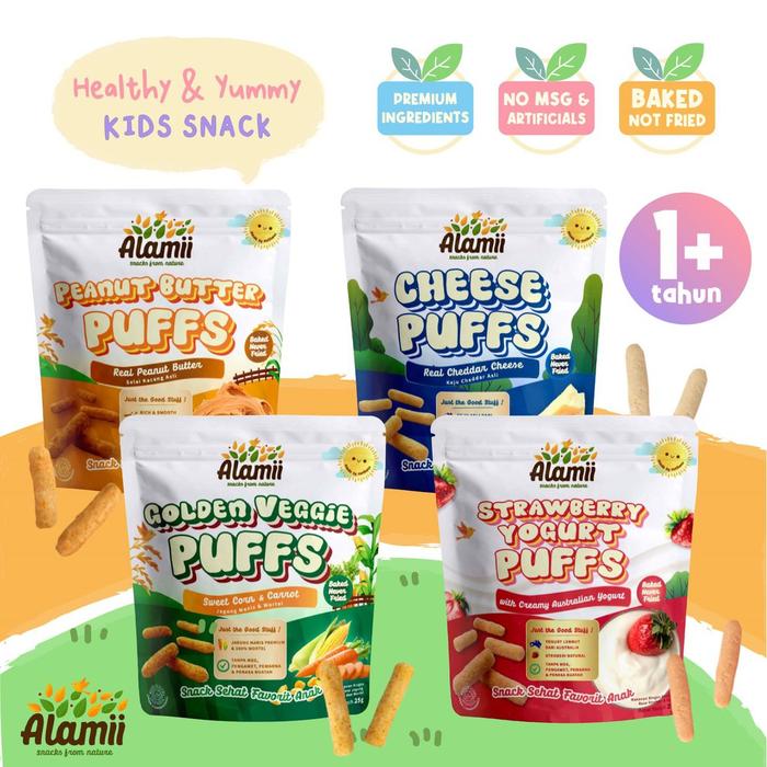 Gambar Snack Anak Bayi - Alamii Puffs - Starter Pack isi 4 Mix Varian dari rayshiva- undefined Tokopedia