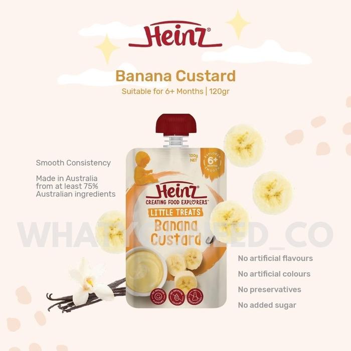 Jual Mpasi Heinz Baby Food Pouch Banana Custard 120g untuk usia