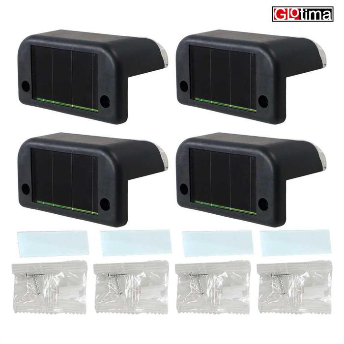 Gambar Lampu Taman Hias Pagar Tangga Tenaga Surya Solar Sensor Cahaya IP44 - Hitam 4pcs dari Glotima undefined Tokopedia