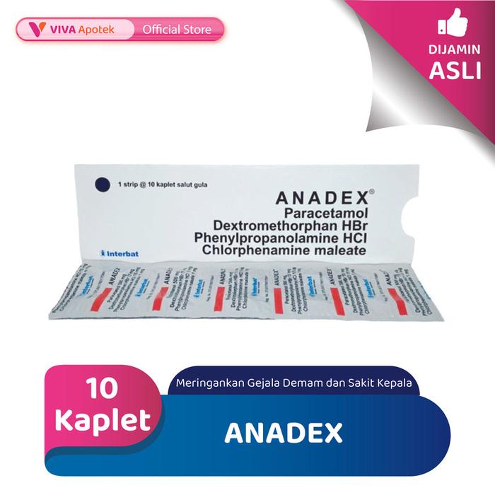 Gambar Anadex untuk Meringankan Gejala Demam dan Sakit Kepala (10 Kaplet) dari VIVA APOTEK undefined Tokopedia