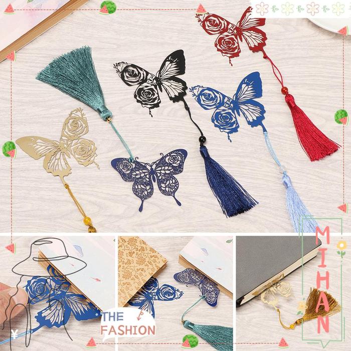 Gambar MIHAN School Office Supplies Brass Bookmark Retro Butterfly Rose Book dari anak ninja undefined Tokopedia