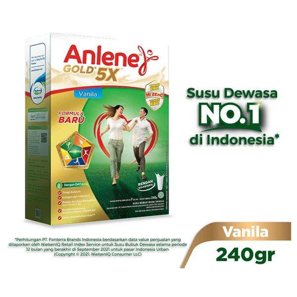 Gambar New Anlene Gold Plus 5 X Hi-Calcium Vanila 240 Gram dari bojikunfayatnu undefined Tokopedia