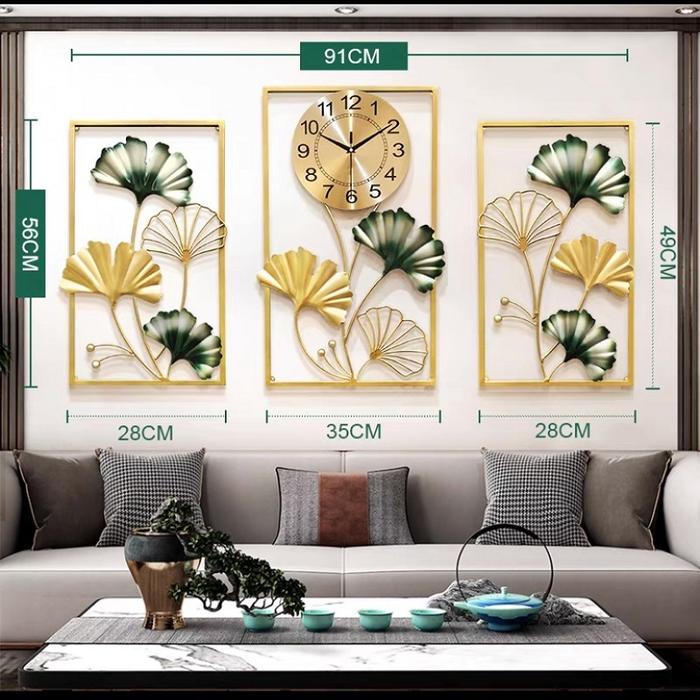 Gambar Dekorasi Dinding Gaya Dekoratif Untuk Ruang Keluarga Tamu Kamar Tidur - Ginkgo 3pcs dari Varia Solusindo undefined Tokopedia