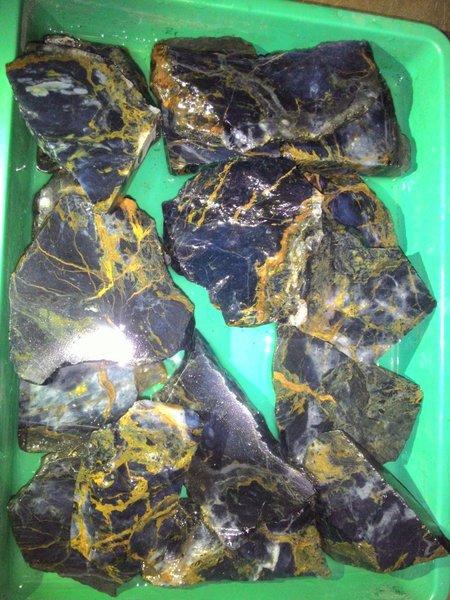 Gambar Blue Opal Mizone Serat Emas Rough Tembus Kristal Murah dari beningg_store undefined Tokopedia