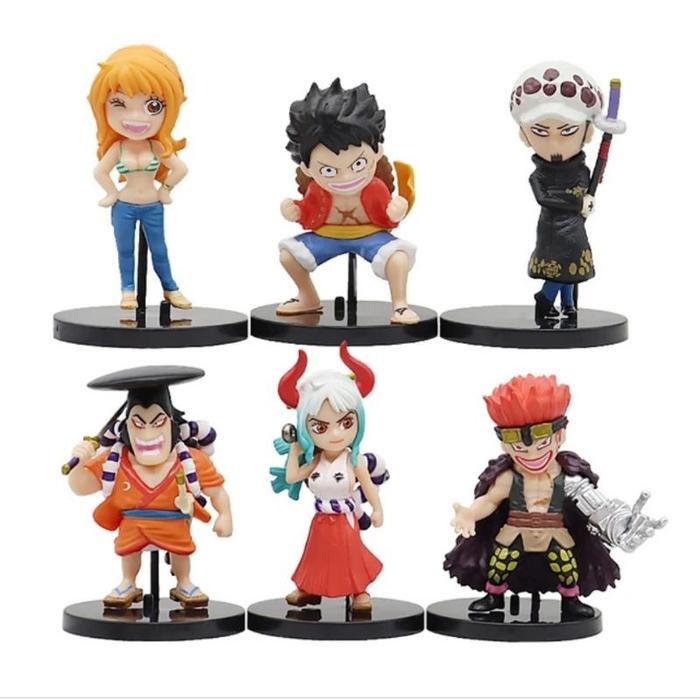 Gambar action figure anime one piece/ topper kue anime - 1 set isi 6 dari parkin Figuer undefined Tokopedia