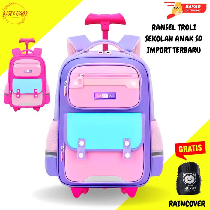 Gambar Tas koper anak perempuan sekolah sd ransel import terbaru anti air dari Tatakidy undefined Tokopedia