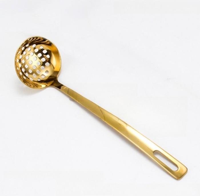 Gambar Sendok Sup Emas Sendok Kuah Gold Centong Kuah Gold Sendok Sup Elegant - Lubang dari AchillesCollection undefined Tokopedia