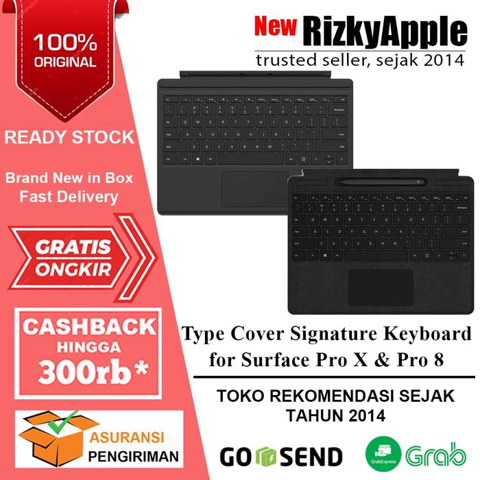 Jual Microsoft Surface Pro X Type Cover Keyboard Signature Bundle - Main Image