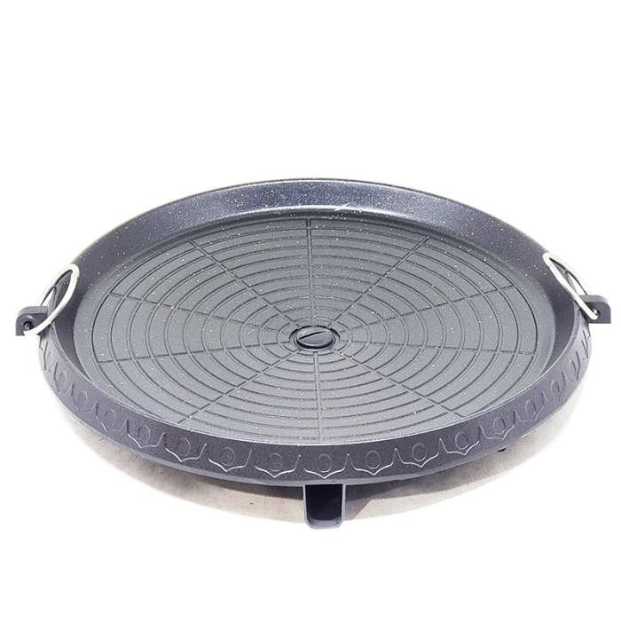 Gambar Pemanggang BBQ alat Panggang Daging / Piring Pemanggang / Gril Pan BBQ - Bulat dari Lockgamerz Electronic undefined Tokopedia