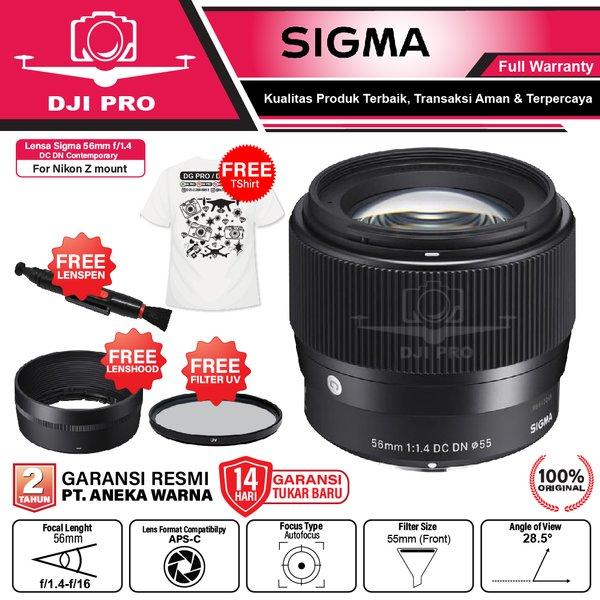 Sigma 56mm F14 Dc Dn Contemporary Lens For Nikon Z Mount F14 Lensa