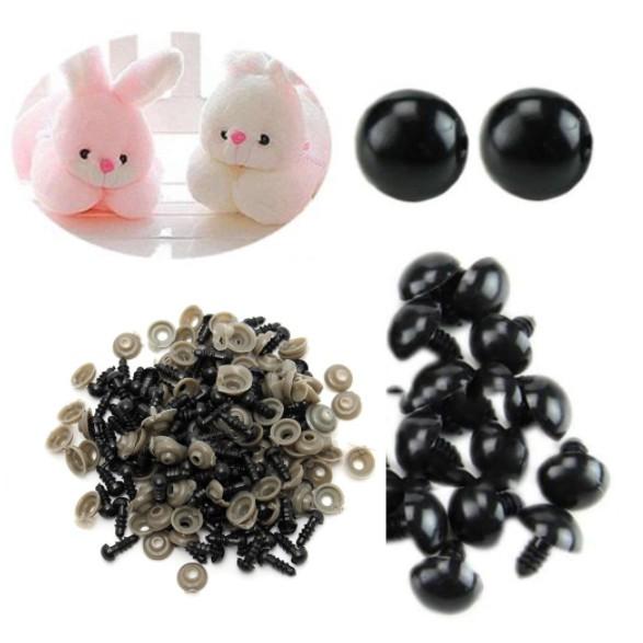 Gambar ANEKA - Mata Boneka Hitam / Amigurumi / Safety Eyes Doll 5- 40mm - 5mm dari AnekaBenang undefined Tokopedia