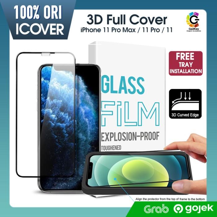 Gambar Tempered Glass iPhone 11 Pro Max iCover Anti Gores Screen Protector - 3D Full Cover, iPhone 11ProMax dari GAD Official undefined Tokopedia