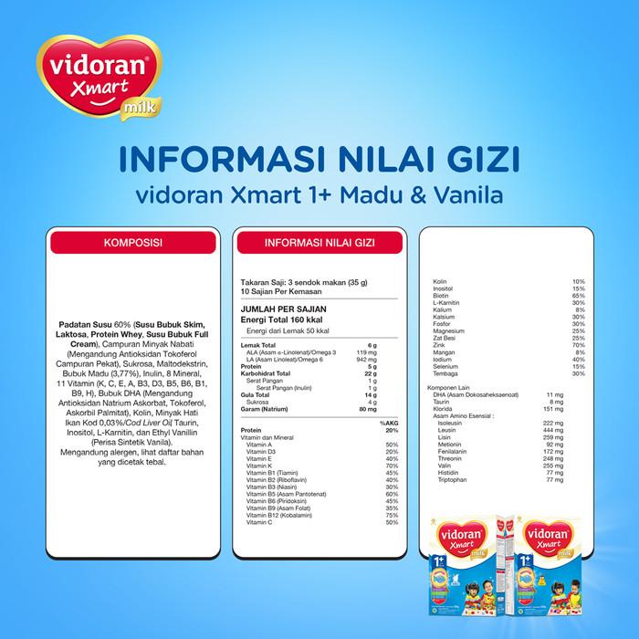 Gambar Berkualitas Vidoran Xmart 1+ Imun Up Susu Formula Madu [925 G/2 Pcs] dari QuennLion undefined Tokopedia