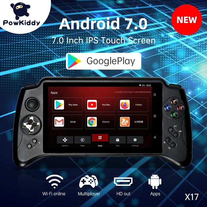 Gambar POWKIDDY New X17 Android 7.0 Retro Handheld Video Game Console 7-inch dari Lusinapra undefined Tokopedia