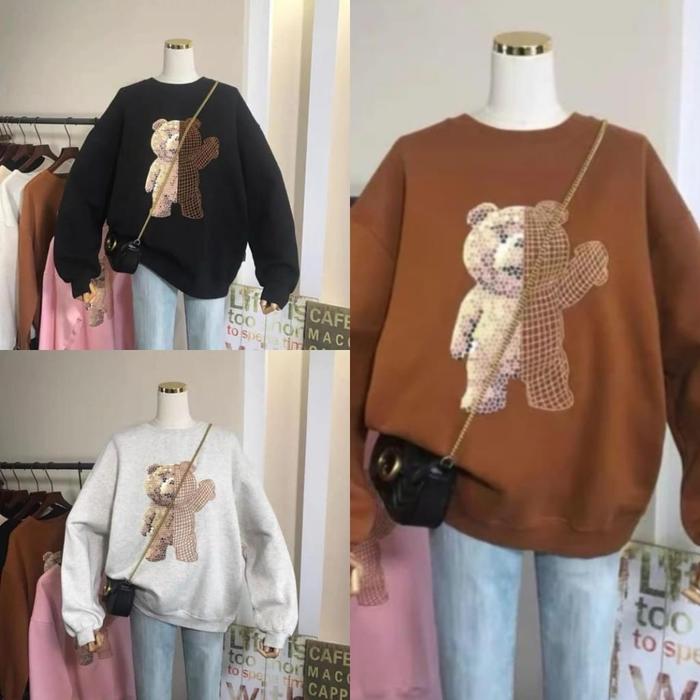 Gambar BEARY SI BERUANG SWEATER - Putih dari PATTACK undefined Tokopedia