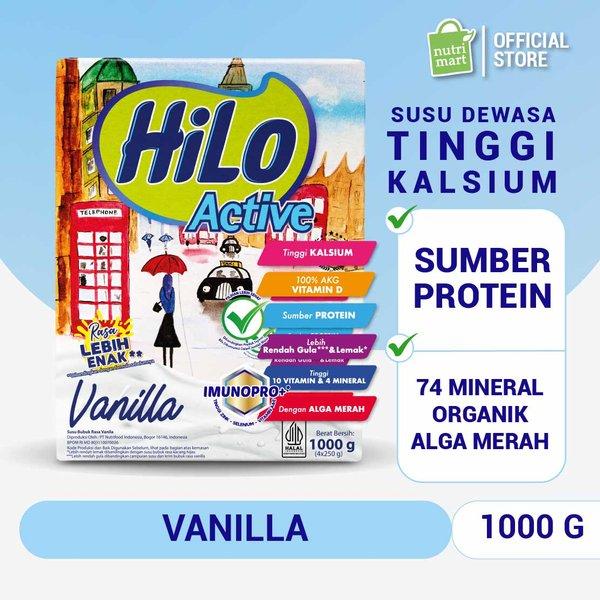 Gambar HiLo Active Vanilla 1000g - Susu Tinggi Kalsium Lebih Rendah Lemak dari oktacisashop undefined Tokopedia