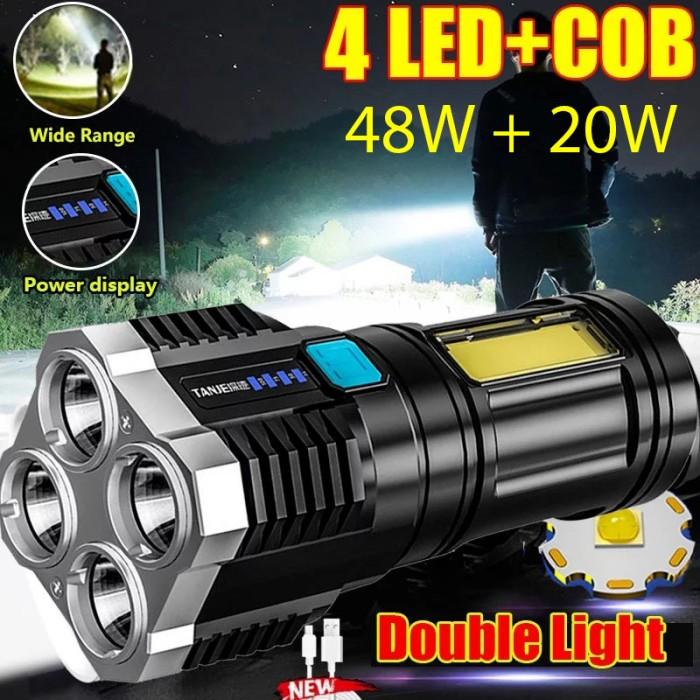 Senter Promo SENTER LED GAGANG 45W + 20W / SENTER LED CHARGEABLE / SENTER CAS ...