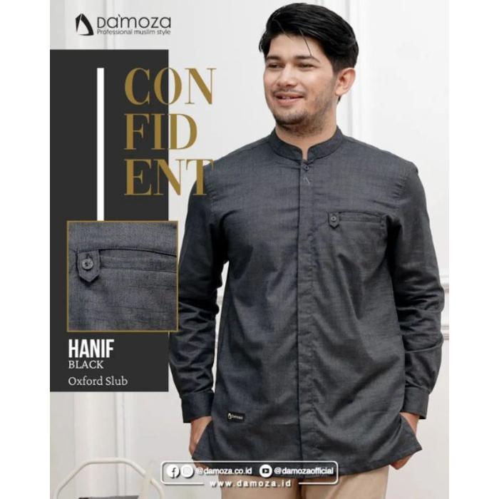 Gambar Koko Pakaian Baju Muslim Pria Kualitas MUTIF DAMOZA HANIF - BLACK, L dari Mutif Muslim undefined Tokopedia