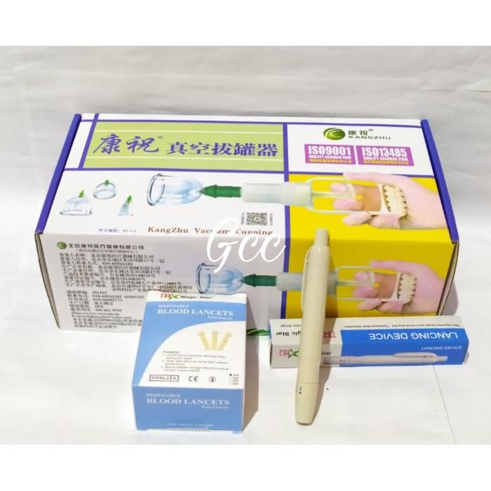 Gambar KangZhu Alat Bekam Komplit Isi 6 Lengkap Pena Dan Jarum Bekam 100pcs dari ciko142 undefined Tokopedia