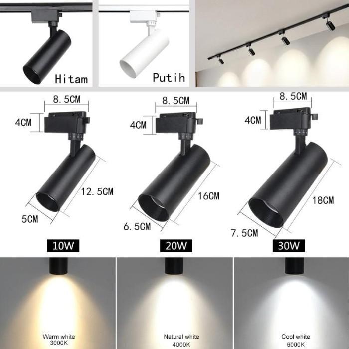 Gambar lampu led track light cob 20w lampu spot light rel 20 watt HL X1020 - Hitam Warm W dari Sumber Jaya Lighting undefined Tokopedia