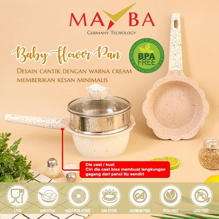 Gambar PANCI SET MPASI BAYI 16M MAYBA CREAM GRANITE BABY COOKING SET DIECAST - Cream dari SUGEH JAYA undefined Tokopedia