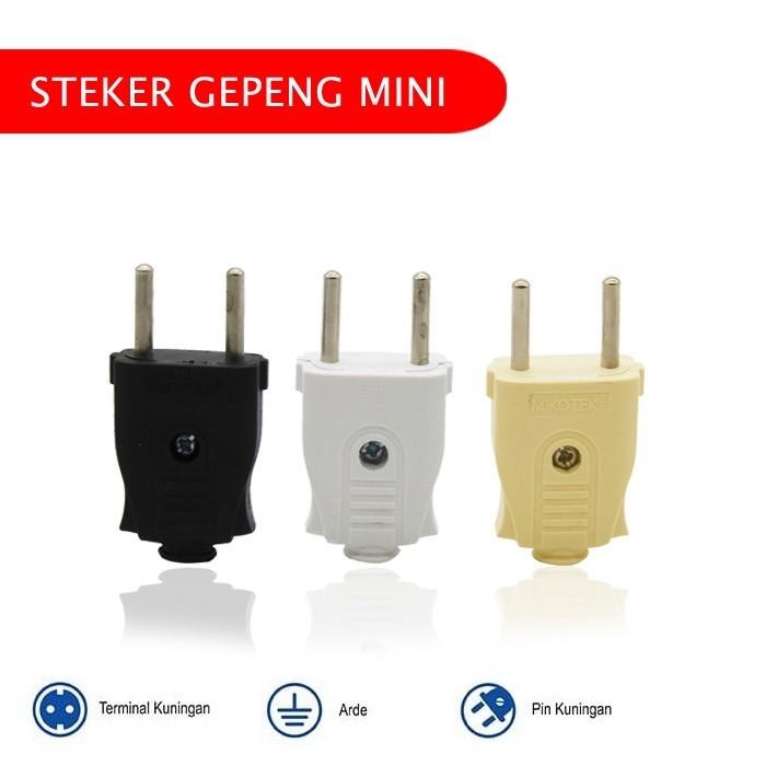 Gambar Steker Gepeng / Steker mini Colokan Asli Kuningan - Krem dari Lampu Bagus undefined Tokopedia