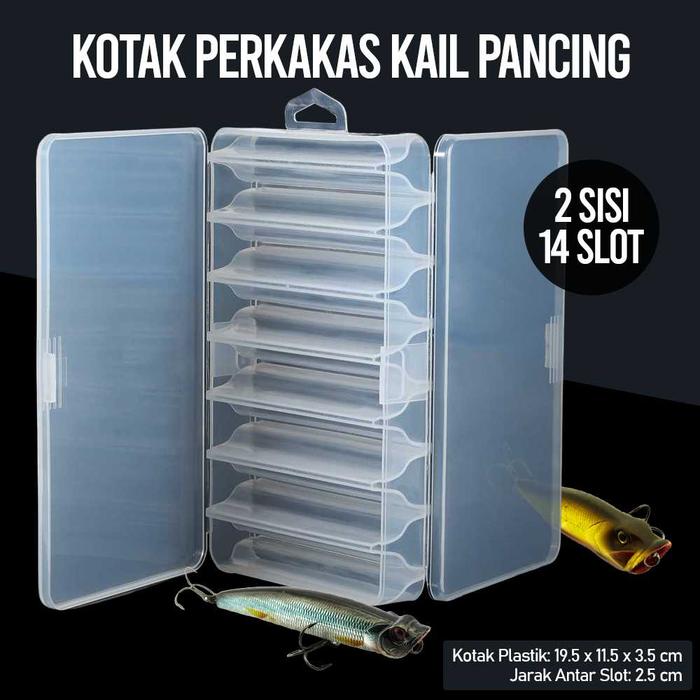 Gambar Kotak Box Perkakas Tempat Mata Kail Pancing Penyimpanan Slot Banyak - 14 Slot dari BAGINDA-STORE47 undefined Tokopedia